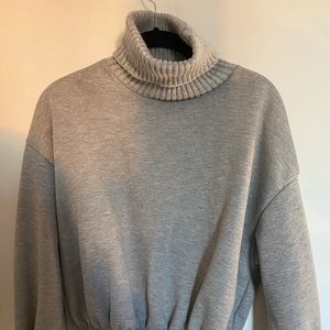 Zara grey turtleneck sweatshirt